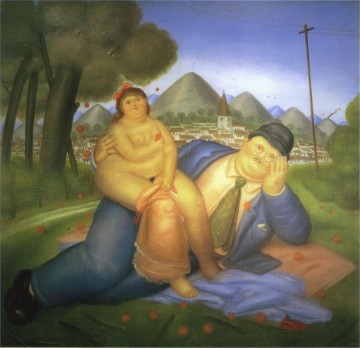 Artworks by 350 Famous Artists Painting - Lovers 2 Fernando Botero